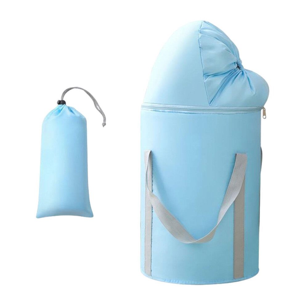 Foot Spa Bucket with Heat Retention, Foldable Oxford Cloth Foot Soak Tub for Travel and Camping, Blue