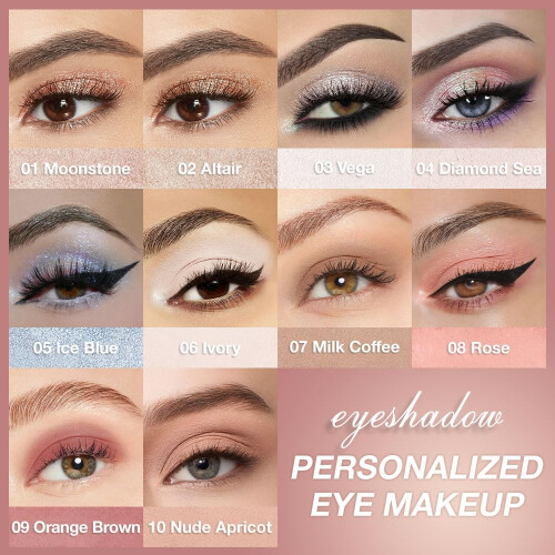 Matte Eyeshadow 09# Orange Brown Waterproof Long Lasting MultiUse for Eyes Cheeks Highlighter 2