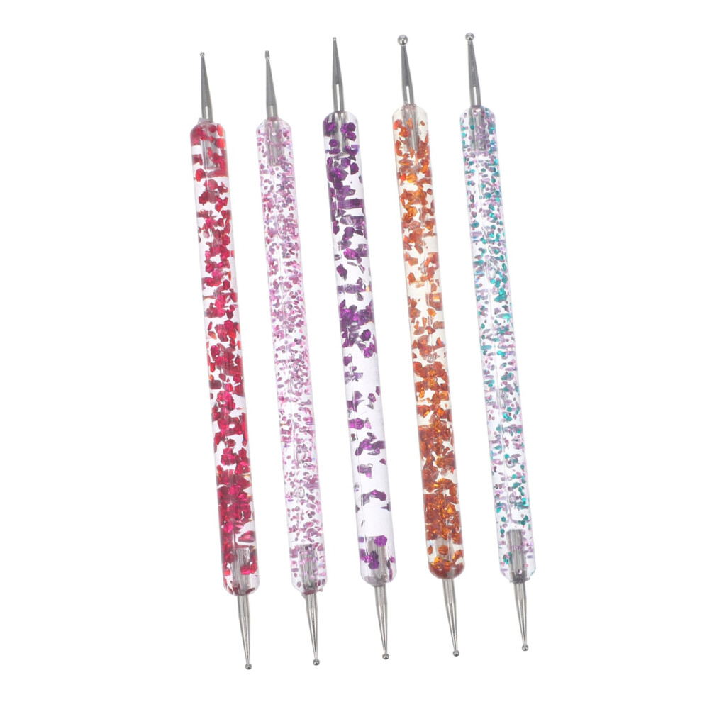 5pcs Nail Dotting Pen Set and DualEnded Rhinestone Picker for Precise Nail Art Decoration