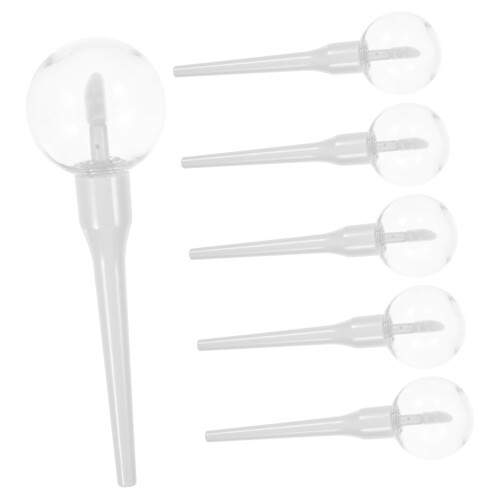 6pcs Empty Lip Gloss Tubes Refillable Lollipop Shape Glitter Containers for DIY Makeup