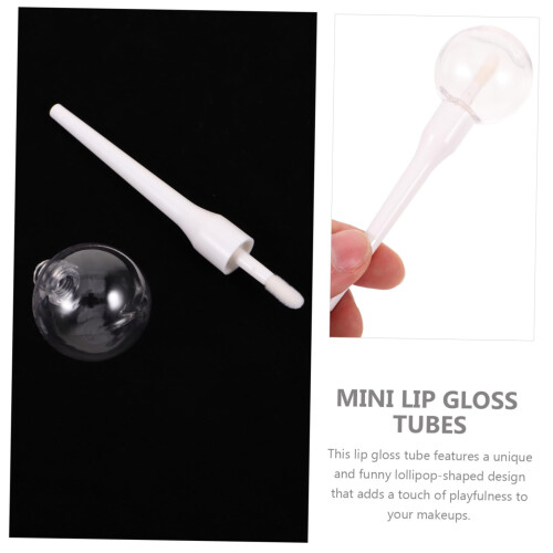 6pcs Empty Lip Gloss Tubes Refillable Lollipop Shape Glitter Containers for DIY Makeup 1