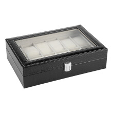 Elegante leren horlogedoos voor kostbare uurwerken. De veilige, afsluitbare vitrine houdt uw collectie stofvrij en geordend.