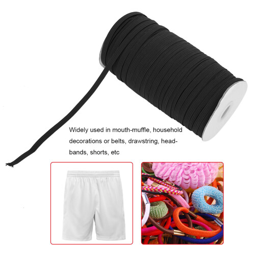 Stretchy 0.6cm x 90m Black Elastic Cord for Sewing and DIY Projects 2