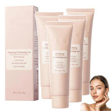 Exfoliating Gel and Facial Scrub Set for Face and Body, Deep Pore Cleansing Moisturizing Care, 4pcs