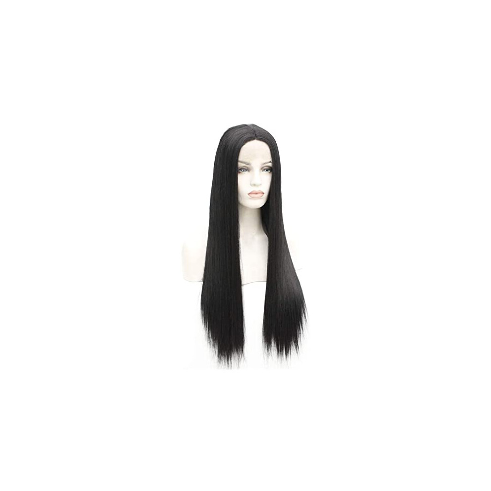 14 Inch Heat Resistant Glueless Synthetic Lace Front Wig with Natural Hairline Design