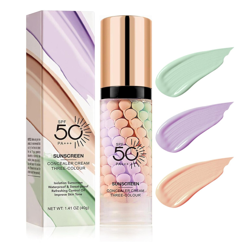 Moisturizing Color Correcting Primer SPF 50 with Triple Pigment for Even Skin Tone and Oil Control
