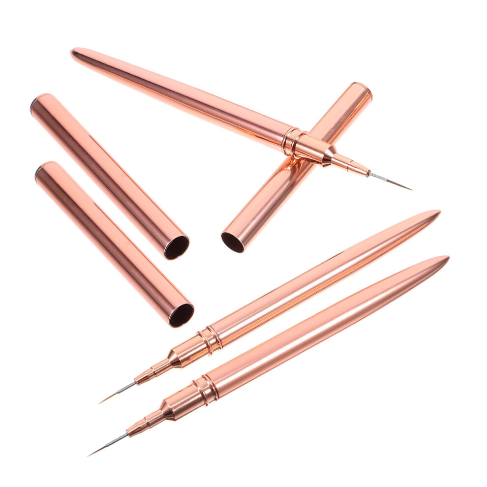 Nail Art Brush Set 3pcs with Fine Tip Liner for Precise Manicure and Professional Nail Detailing