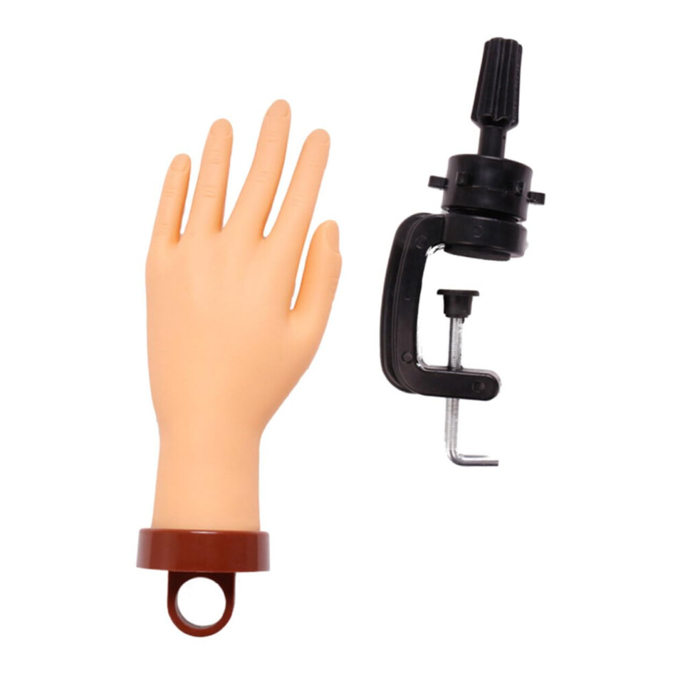 Manicure Practice Hand Flexible Realistic Model with Removable Nails for Salon and Home Training