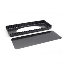 14x6 Inch Nonstick Rectangular Tart Pan with Removable Bottom Carbon Steel Quiche Bakeware