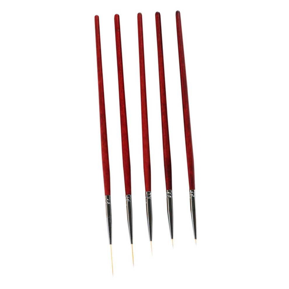5pcs Nail Art Pen Set with Ergonomic Grip for Precise Manicure Drawing and Versatile Designs