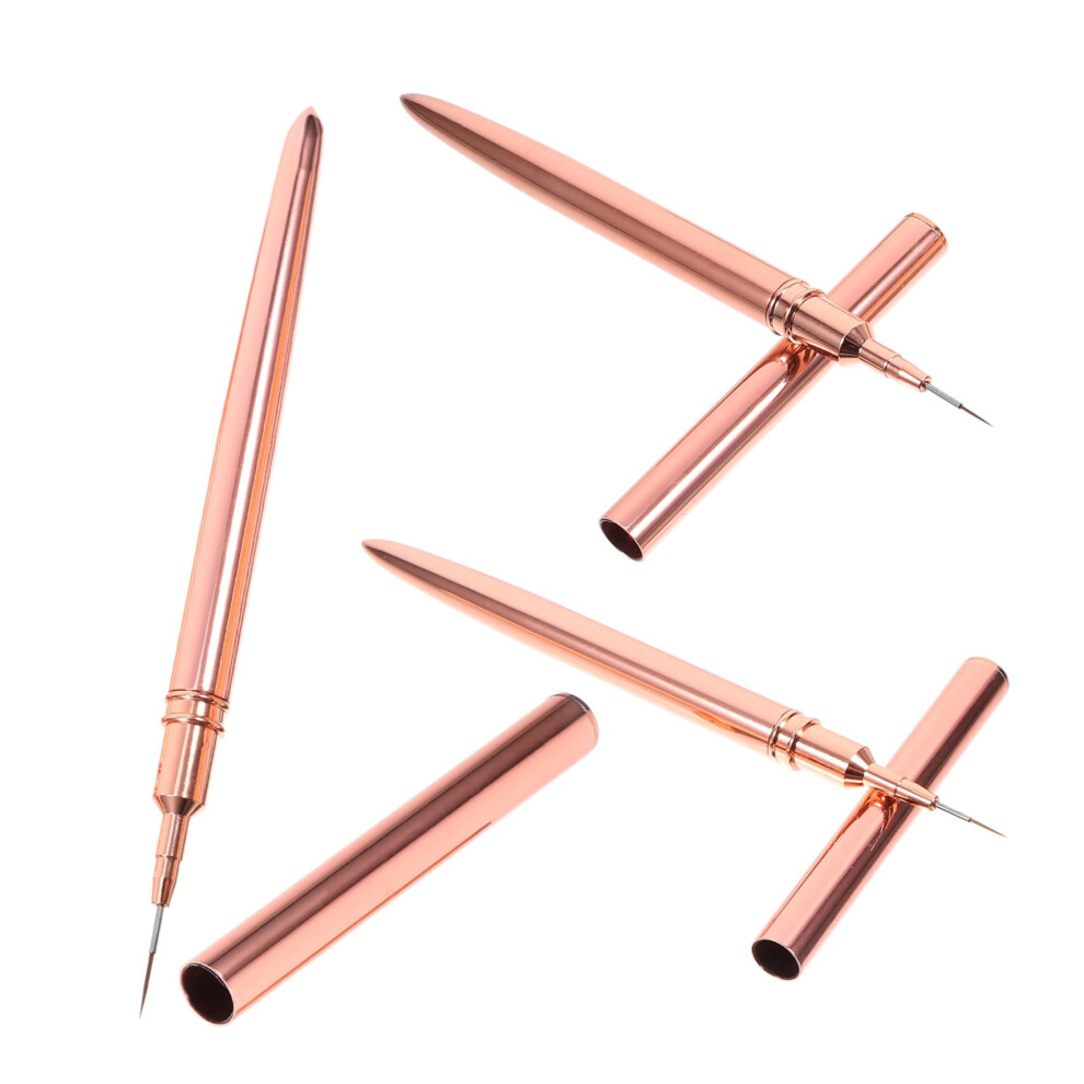 3pcs Nail Art Liner Brush Set UltraThin Precision Tip Professional Salon Quality