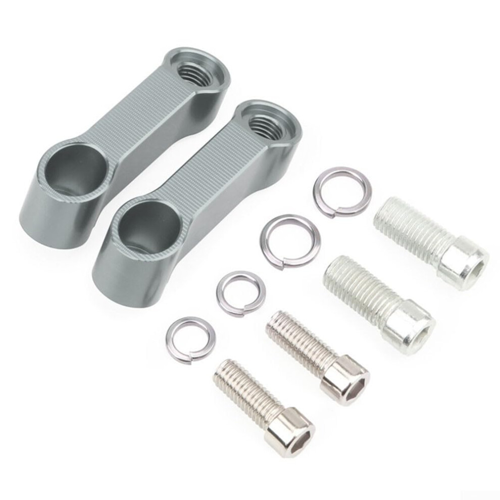 Motorcycle Mirror Extension Bracket Aluminum Alloy Adapter For Most Models Titanium Black/Red 9450606139757