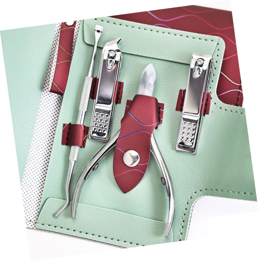 Silver Cuticle Trimmer And Nail Nippers Set With Cuticle Pusher, Stainless Steel Manicure Pedicure Tools