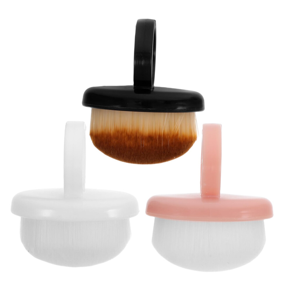3pcs Soft Bristle Nail Dust Brush for Gentle Cleaning and Compact Manicure Use