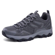 Men's Durable Hiking Shoes with Rugged AllTerrain Grip and Breathable Mesh Upper Grey 7 UK