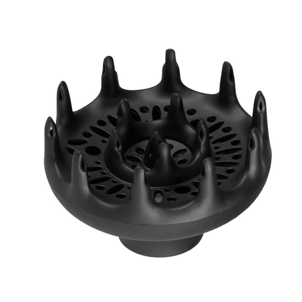Hair Dryer Diffuser Universal Fit for Curly Hair, Fast Curl Drying, Frizz Reduction Design, Black