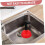 Drain Plunger Set for Kitchen Sink and Shower, Powerful Clog Removal Rubber Tools, 2pcs Red 2