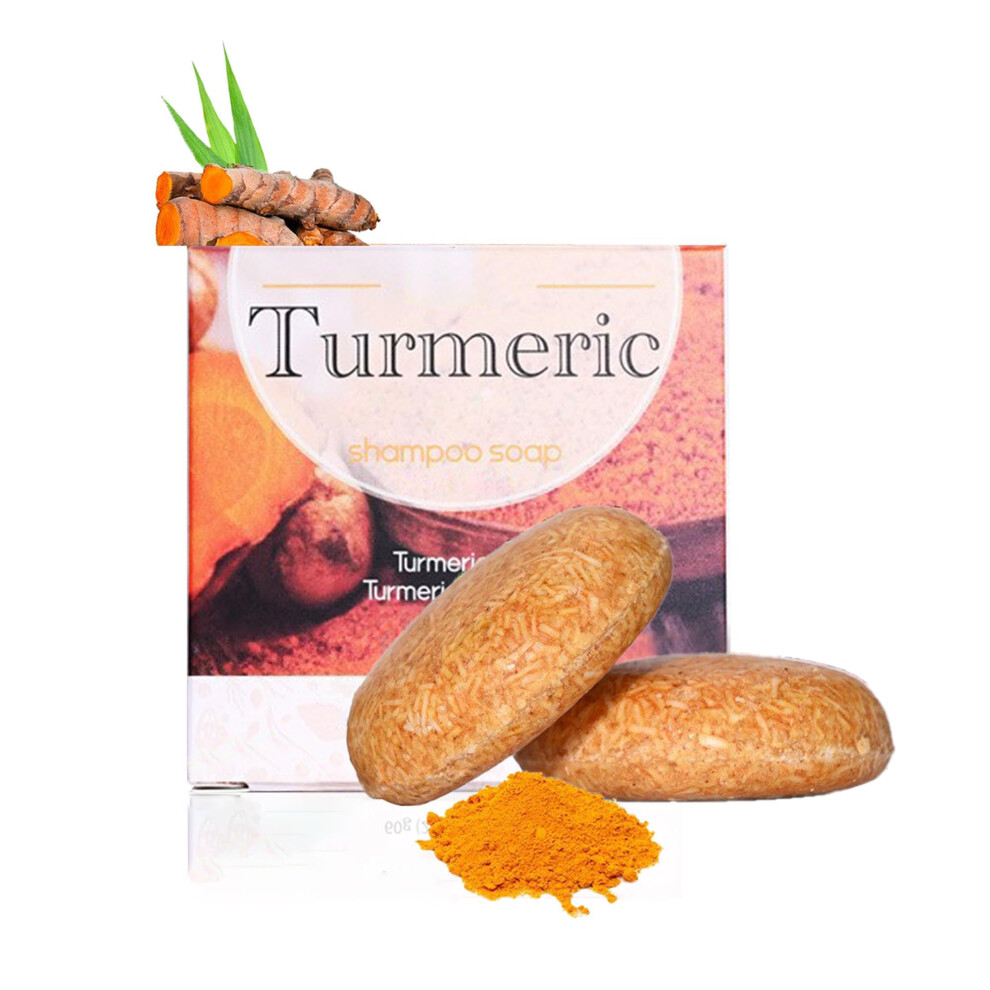 Turmeric Shampoo Bar for Dry Hair Deep Cleansing Hydrating Natural Solid Shampoo 2.1oz