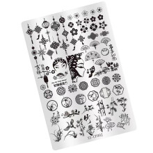 Nail Stamping Plate with Intricate Oriental Patterns for SalonQuality and Versatile Nail Art