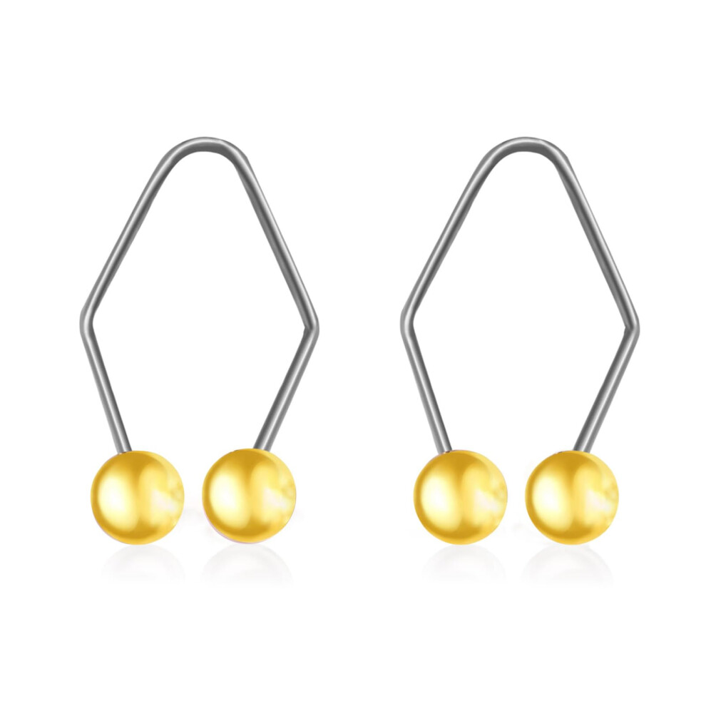 Gold Face Dimple Maker And Facial Muscle Exerciser With Adjustable Resistance For Cheek Contouring