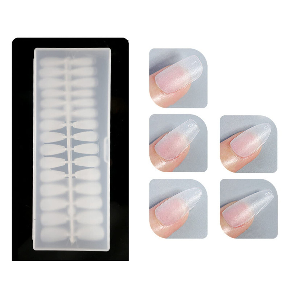 240 Matte Full Cover Acrylic Nail Tips, Multiple Shapes Fake Nails, 15 Sizes Durable Salon Set