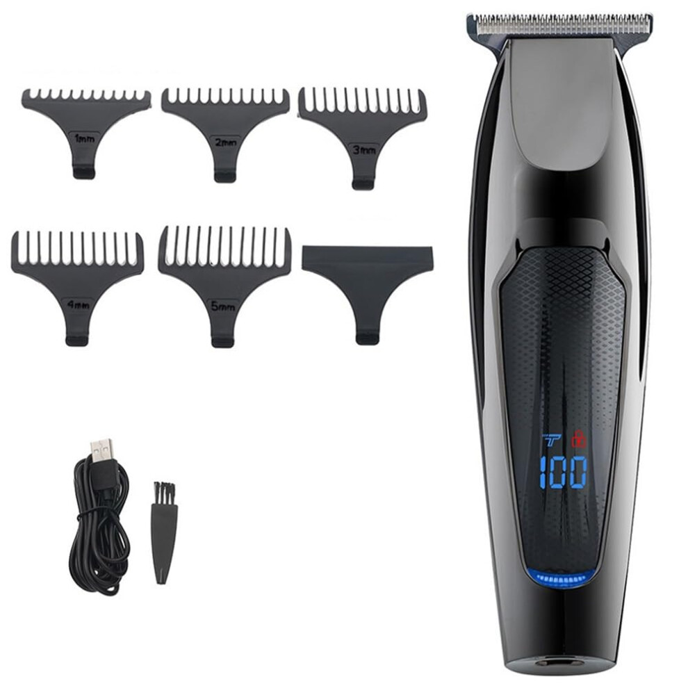 Hair Clipper with LCD Display, Low Noise, SkinFriendly Blades, USB Cordless Rechargeable for Men and Kids