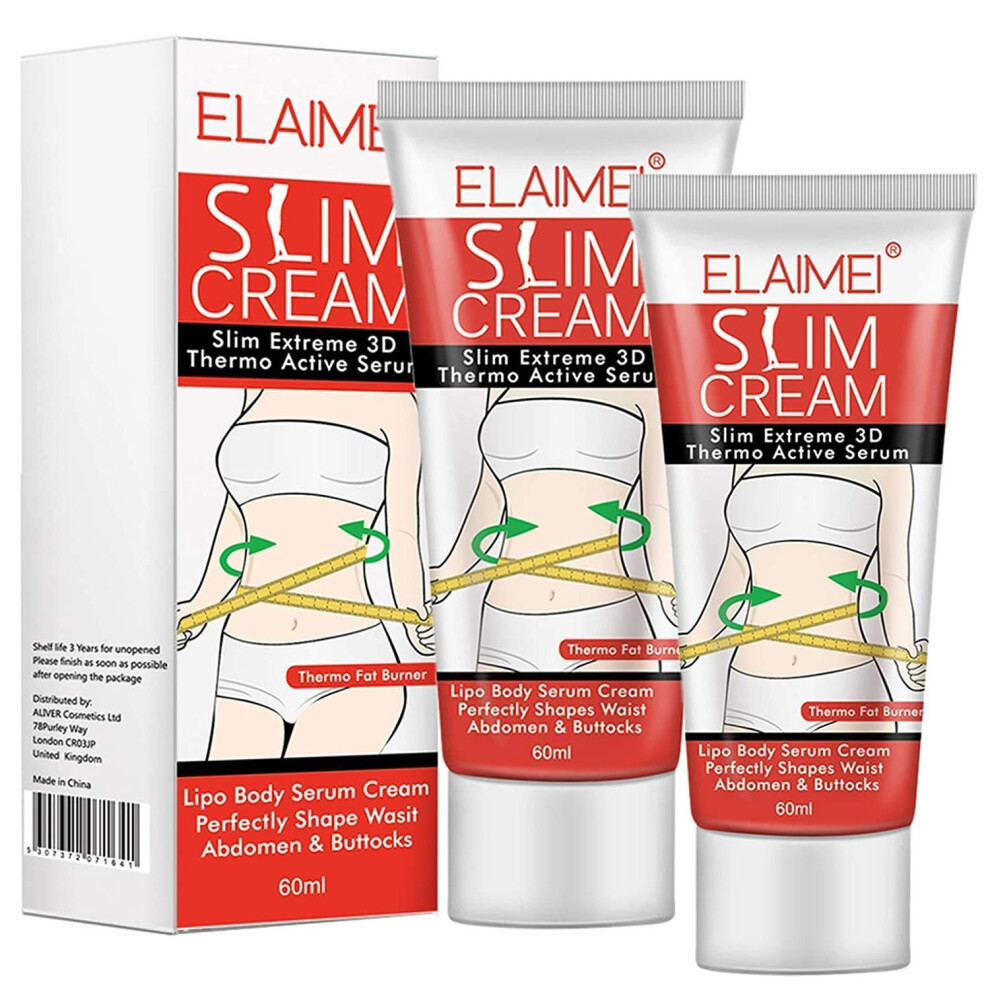 Cream Slimming Fat Burner For Tummy Waist Thighs Buttocks Heat Therapy Firming Hydration 2Pcs