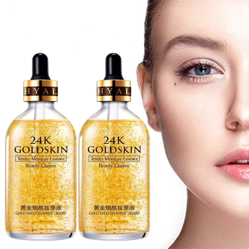 Gold 24K Collagen Antiaging Face Serum, Deep Hydration And Antiwrinkle 5 Pcs