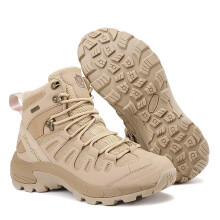 Waterproof Hiking Boots for Men with Rugged DeepTread Sole Breathable Mesh Black 9.5 UK