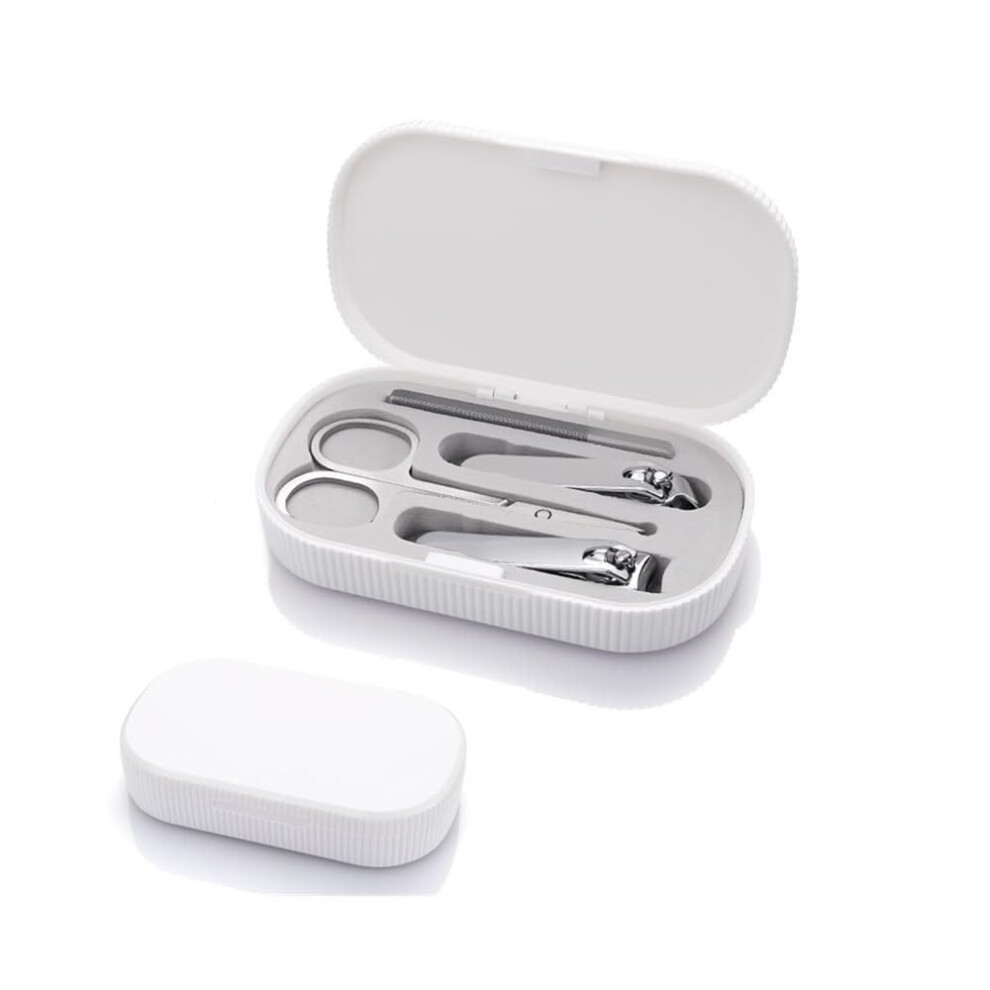 Stainless Steel Nail Clipper Set with Scissors, Ergonomic Manicure Kit for Travel and Home Grooming