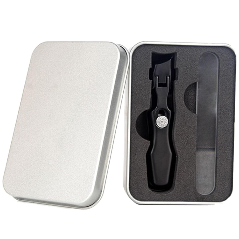 Large Opening Toenail Clipper for Thick Nails Stainless Steel Angled Nail Cutter Ergonomic Grip