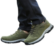 Men's Hiking Trainers NonSlip Outdoor Walking Shoes with Laces for Summer 2025 Army Green 6.5 UK