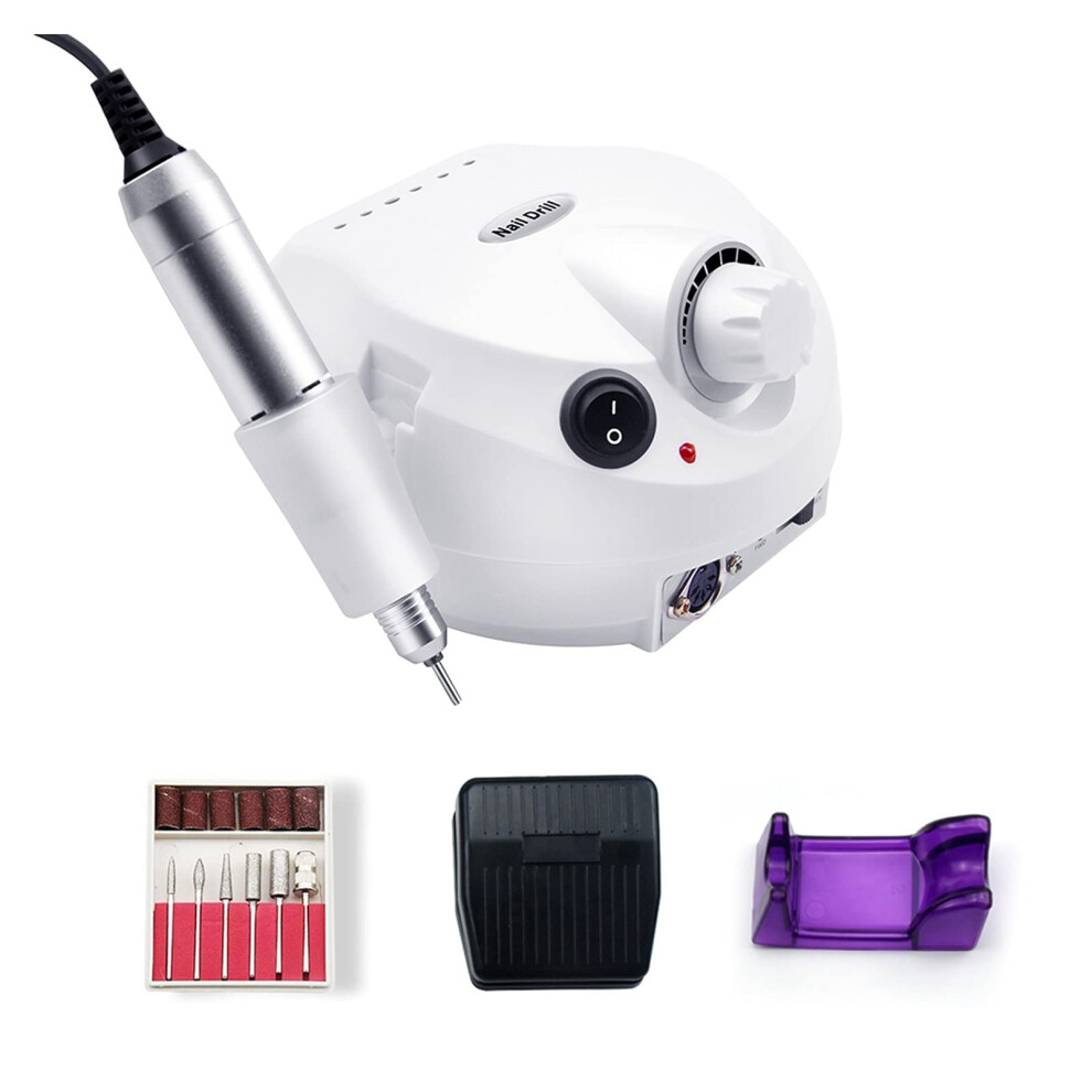 Electric Nail Drill 25000RPM Rechargeable Nail File for Manicure Pedicure with Variable Speed