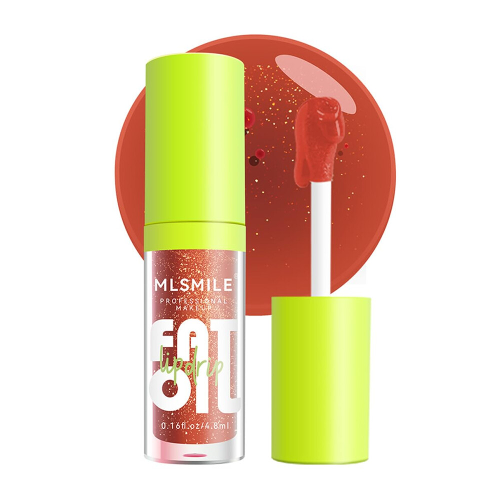Hydrating Lip Oil Gloss with Plumping Tint, Long Lasting Moisture, Non Sticky Glow 0.14oz