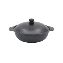 Cast Iron Casserole NonStick Cooking Surface for Induction and Gas Stove Even Heat Distribution