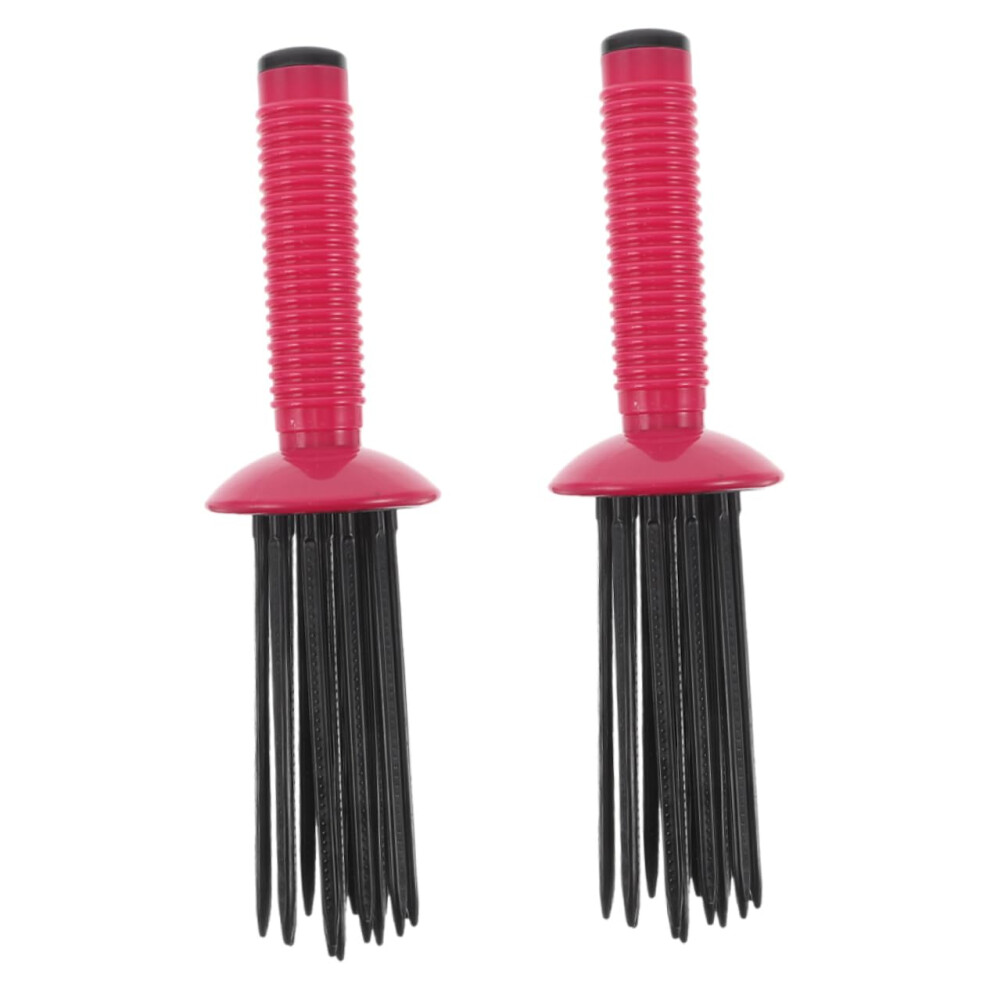 2pcs Curling Comb Volumizing Hair Brush for Curly Hair Styling with Root Lift Boost