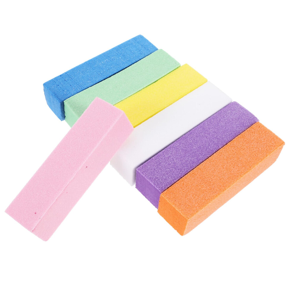 7pcs Sponge Nail File and Buffer Set for Gentle Shaping and Quick Edge  at Home or Salon