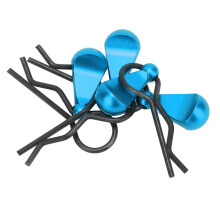 Clips de Corps R en Acier Inoxydable 4 pièces pour véhicules RC 1/8 et 1/10