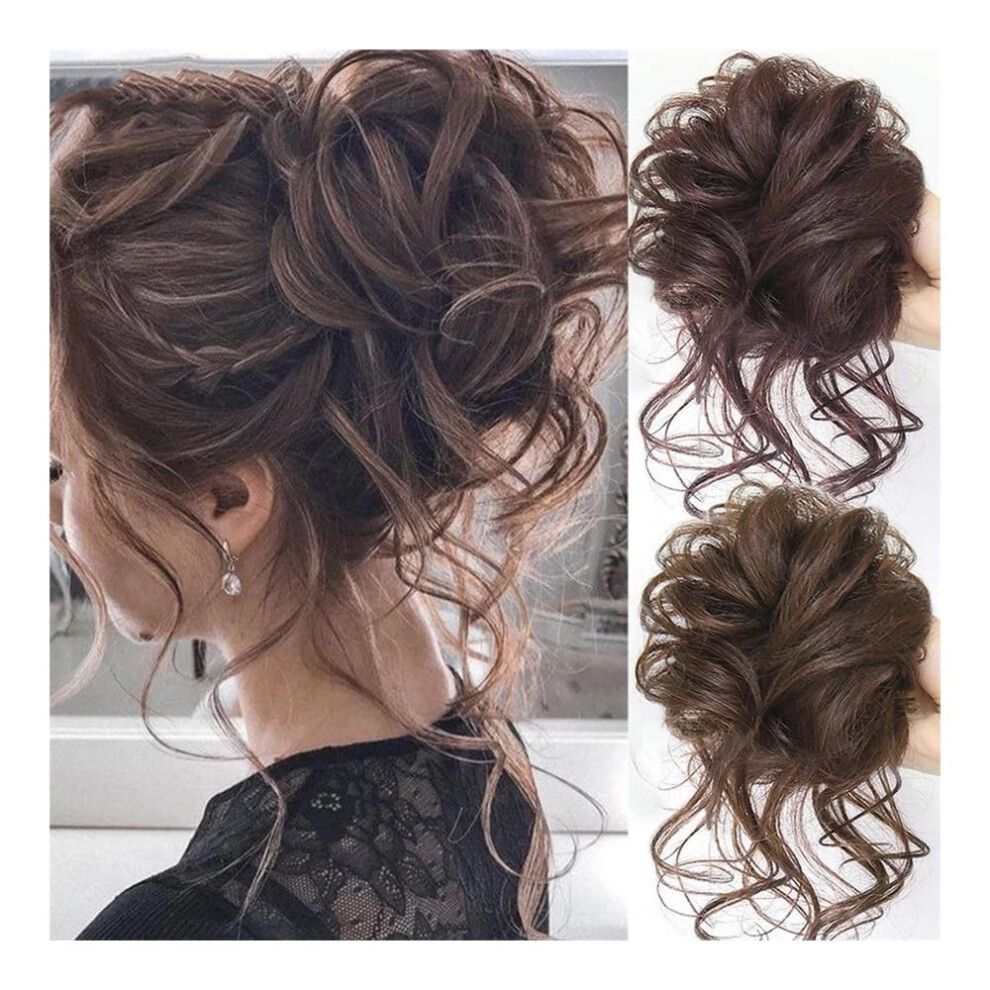 Hair Bun Extension with Long Ends, Invisible Messy Bun Hair Piece, Natural Volume Boost Ginger
