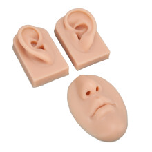 Modèle 3D en silicone pour nez et bouche, pratique pour la perforation et la suture, peau moyenne