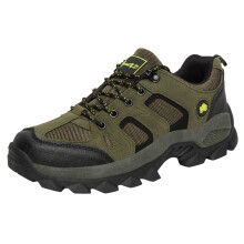 Men's Hiking Shoes Waterproof Breathable Lightweight Trail Running Trainers with Arch Support NonSlip for Outdoor Trekking Green Size 12 UK