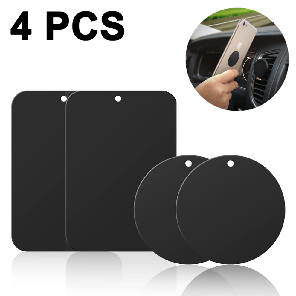 Rectangle And Round Metal Plates, Strong Adhesion For Phone Magnet Car Mount, Universal Magnetic Mounts Compatible 9423501422835