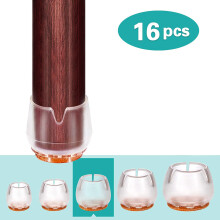 Bodenschoner für Stuhlbeine, transparente, rutschfeste Silikon-Stuhlbeinkappen für Stuhlbeine mit einem Durchmesser von 2,0 bis 2,4 cm (7/8 bis