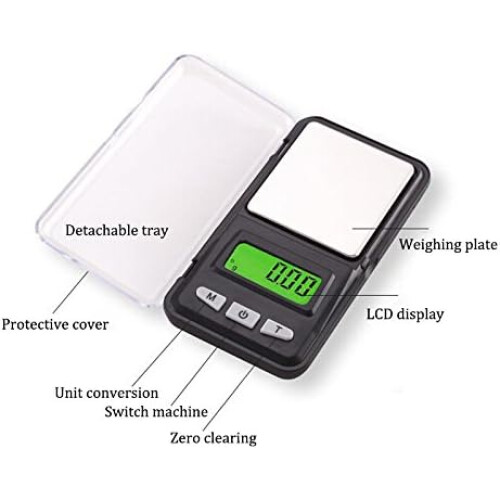 Digital Scale with Easy Tare Function, Budget-Friendly Design for Multi-Purpose Use, Precision for Mailings Jewelry Reloading Medicinal Products, 2