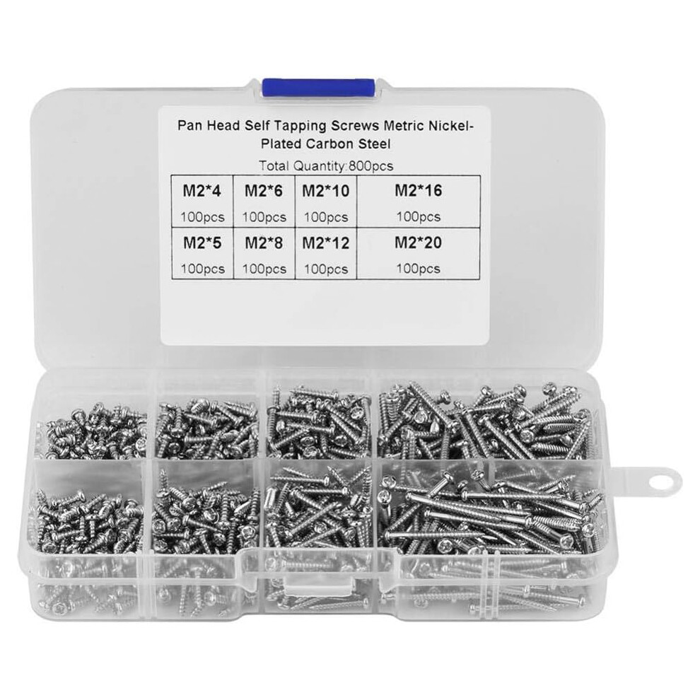 Sharp Point, Assortment Kit Of Carbon Steel Self Tapping Screws, Deep Thread Design, Wide Applications In Chemicals Metallurgy Mold For Soft Sheet 9448196961513