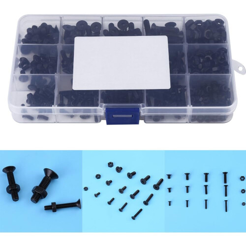 Κιτ συλλογής βιδών Hex Socket, πλήρης προδιαγραφή με επίπεδη κεφαλή Phillips με 1