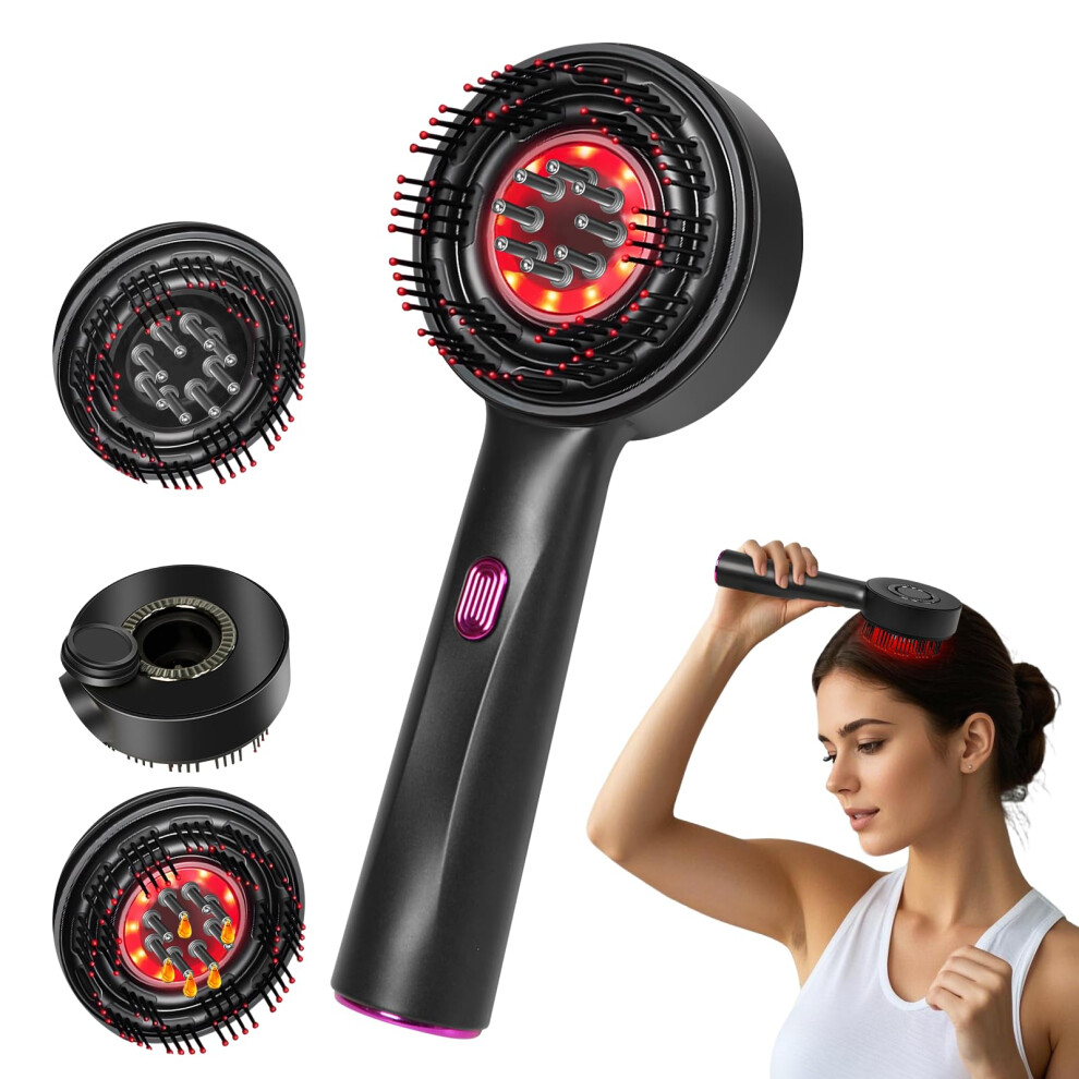 Electric Scalp Massager Hair Oil Applicator Comb IPX7 Waterproof Rechargeable for Hair Growth
