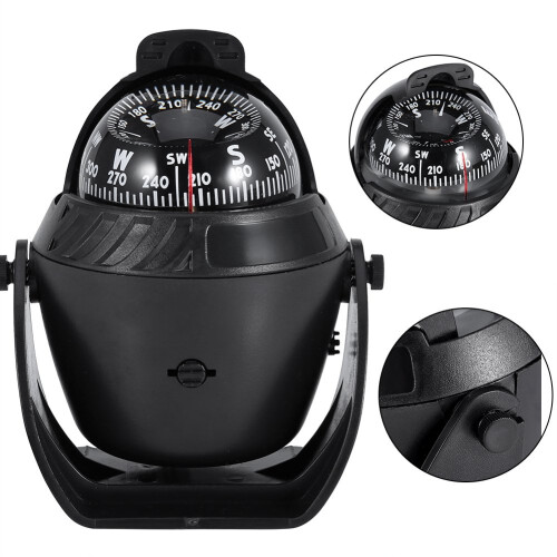 Electronic Navigation Device With Adjustable Mounting Bracket, Abs Plastic Construction Ensures Durability And Environmental Friendliness, Led Light 1