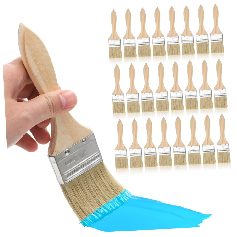 30 Pcs Thick Wood Handle Paint Brush Set For Smooth Application And Versatile House Painting Use 9450606144584