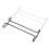 2Pcs Adjustable Under Cabinet Wine Glass Rack, Punch 3 Rows SpaceSaving Stemware Holder 1